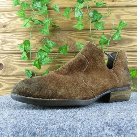 Born Distressed Women Ankle Boots‎ Brown Suede Zip Size 7 Medium - Picture 1 of 10